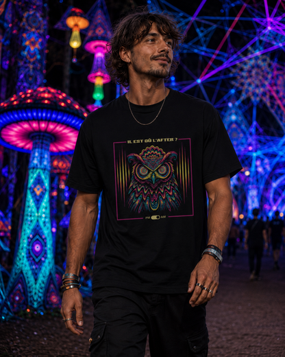 T-Shirt Hibou Sono-Psychédélique